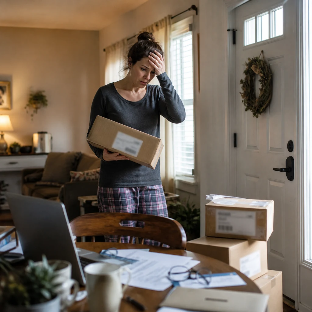 A mom questions packages connected to a supposed reshipping job